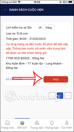 Hủy đăng kiểm ô tô trên TTDK