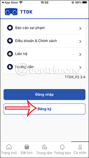 Đăng ký tài khoản TTDK