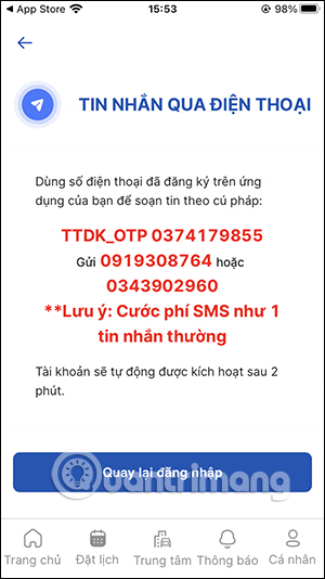 Hướng dẫn xác nhận thông tin cá nhân