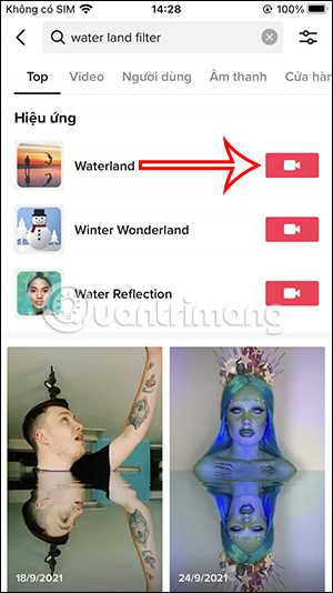Hiệu ứng Waterland TikTok