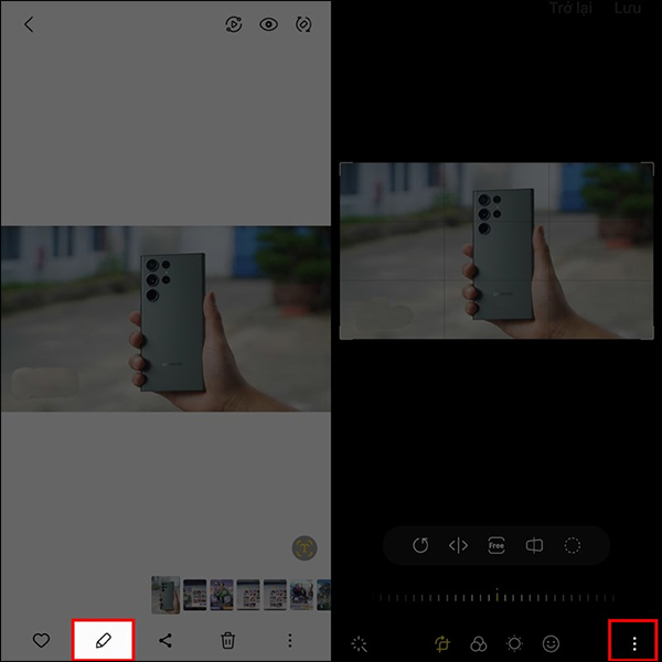 Chỉnh sửa hình ảnh trên điện thoại Samsung