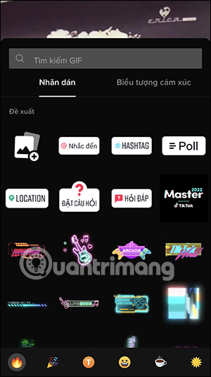 Chèn thêm sticker vào video Tikok