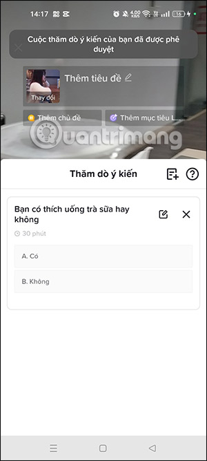 Bình chọn trên TikTok live