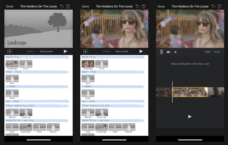 Thêm và chỉnh sửa video clip trong trailer phim