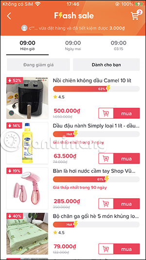 Sản phẩm dành cho bạn trên TikTok Shop