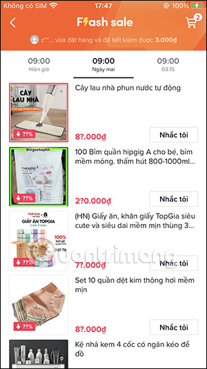 Các khung giờ falsh sale khác trên TikTok Shop