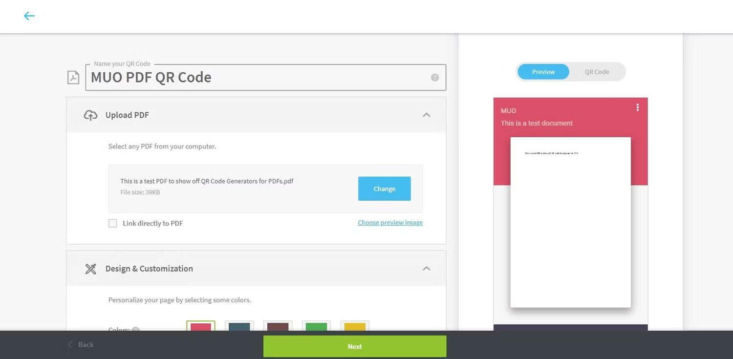 QR Code Generator for PDF