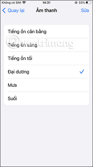 Chọn âm thanh nền
