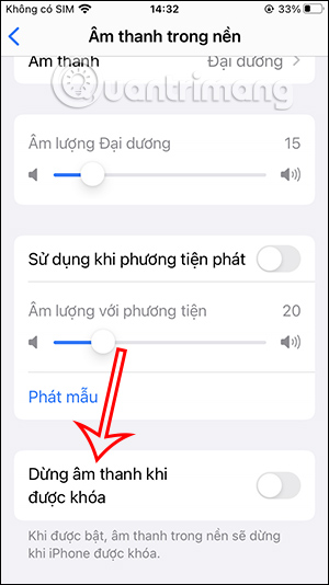 Luôn bật nhạc nền iPhone