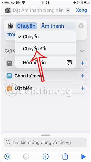 Chuyển đổi âm thanh nền