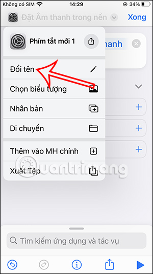 Đổi tên tác vụ