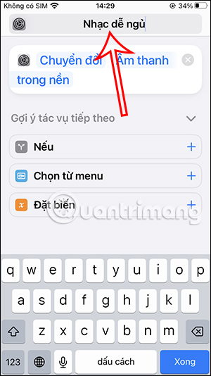 Nhập tên mới cho tác vụ