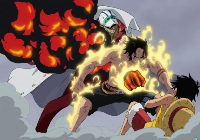 Ace đã chặn đòn tấn công vào Luffy và hy sinh sau đó