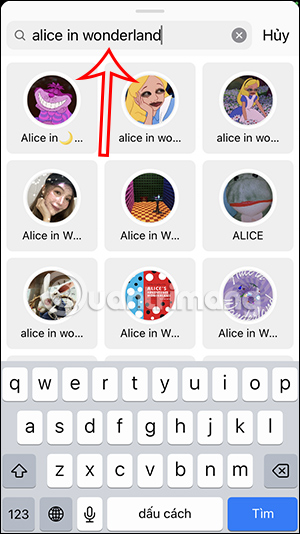 Tìm kiếm filter công chúa Disney trên Instagram