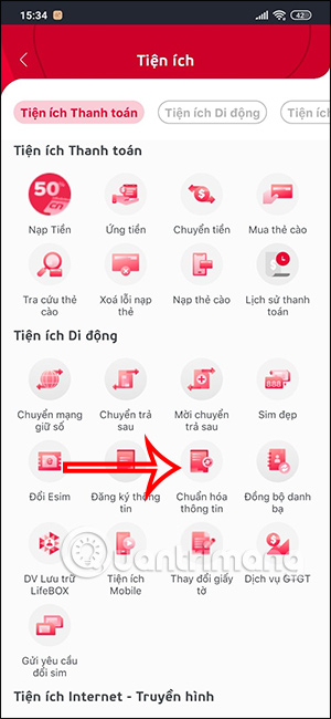 Chuẩn hóa thông tin trên My Viettel
