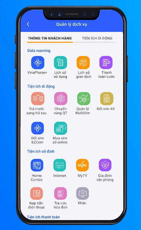 Các tính năng của My VNPT