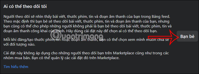 Bạn bè theo dõi Facebook PC