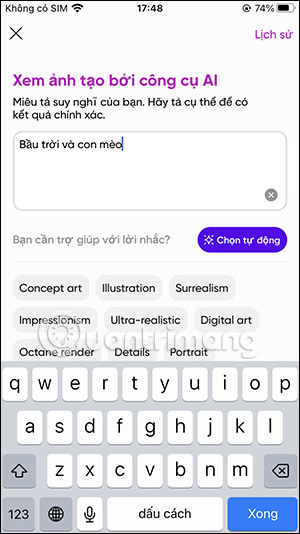 Nhập mô tả ảnh trên PicsArt