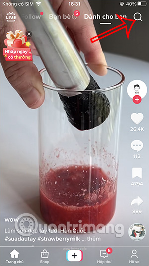 Giao diện TikTok