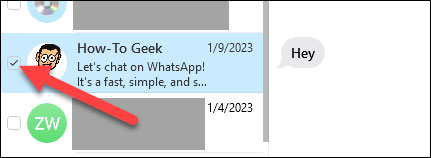 Tích vào ô vuông bên cạnh cuộc hội thoại mà bạn muốn in