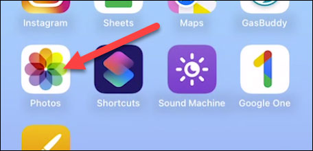 Mở ứng dụng “Ảnh” 