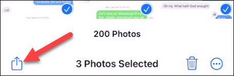 Nhấn vào biểu tượng chia sẻ 