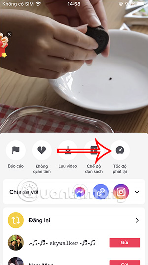 Tốc độ phát lại video trên TikTok