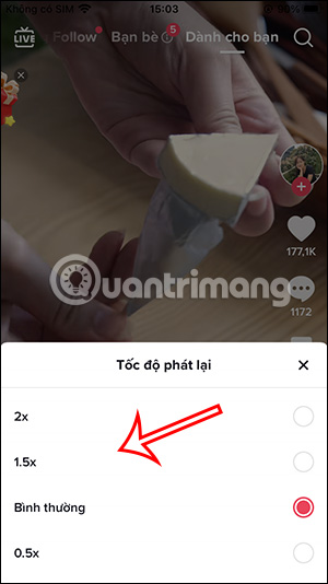 Chỉnh tốc độ video TikTok