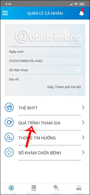 Kiểm tra quá trình đóng bảo hiểm trên VssID