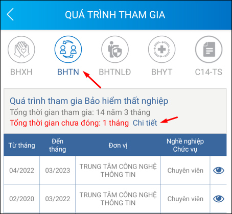 Xem chậm đóng bảo hiểm thất nghiệp trên VssID