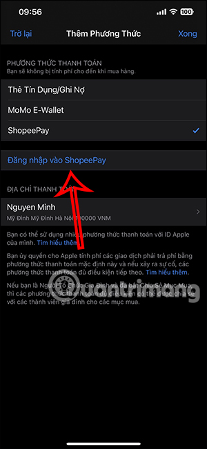 Đăng ký tài khoản ShopeePay
