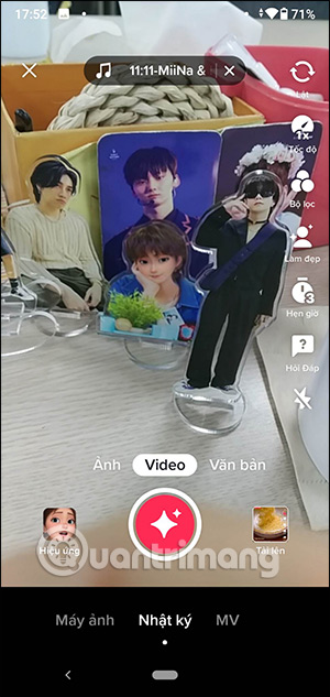 Quay video trên TikTok
