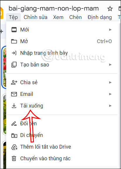Tệp trên Google Slides