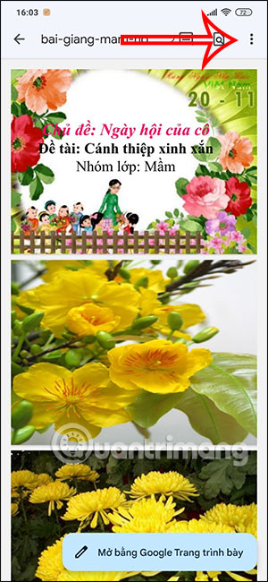 Tùy chọn tài liệu trên Google Drive