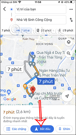 Bản đồ đường đi