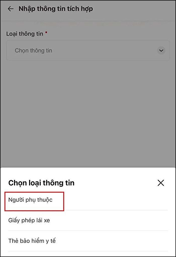 Thêm người phụ thuộc trên VNeID