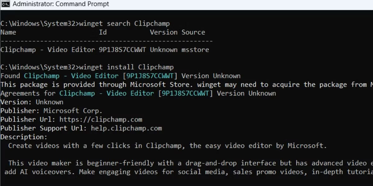 Cách sửa lỗi không thể cài đặt ClipChamp trên Windows 11