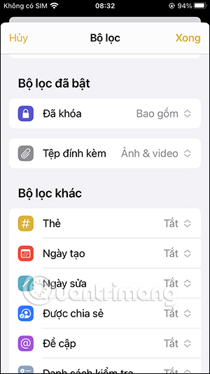 Kết hợp bộ lọc thư mục thông minh
