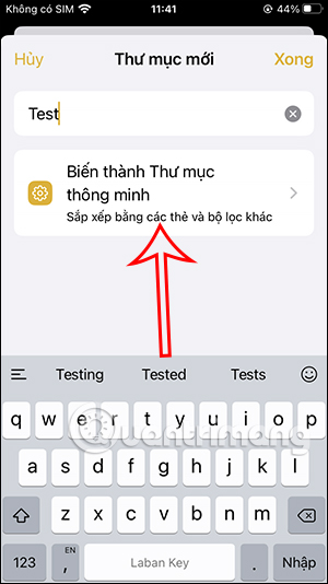 Chuyển thành thư mục thông minh