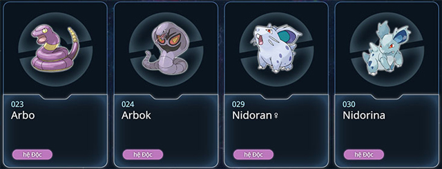 Pokemon hệ độc (POISON)