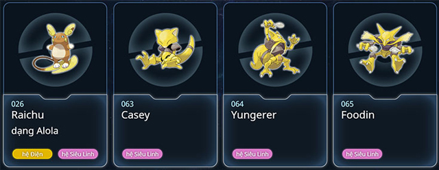 Pokemon hệ tâm linh (PSYCHIC)