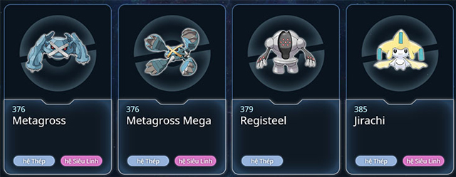 Pokemon hệ thép (STEEL)