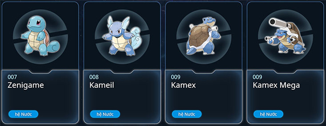 Pokemon hệ nước (WATER)