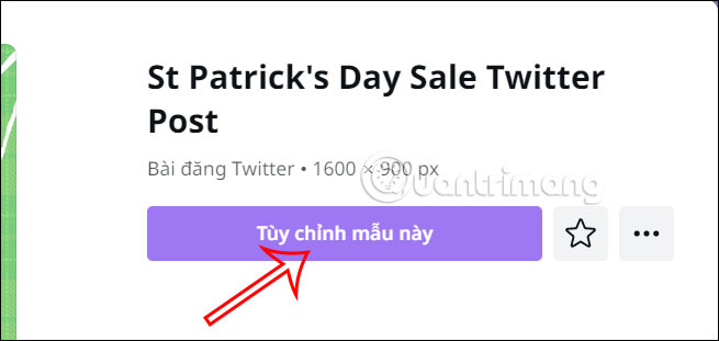 Sử dụng template bài đăng Twitter trên Canva 