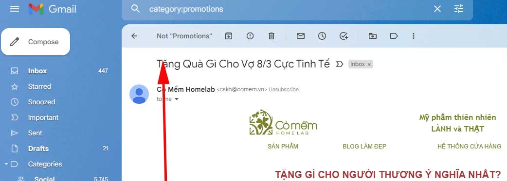 Không phải email quảng cáo