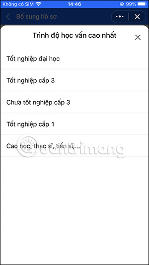 Thông tin người tìm việc