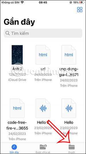Ứng dụng Tệp trên iPhone