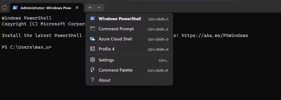 Menu Open a new tab