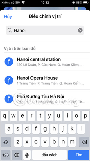 Tìm kiếm vị trí chèn vào ảnh