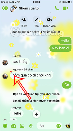 Tin nhắn Messenger đã ghim